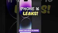 iPhone 16 Leaks! What You NEED to Know!
