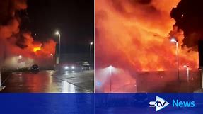 Firefighters battle battery recycling plant blaze for second night