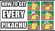 How To Get Multiple Ash Hat Pikachu (Every Hat)