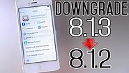 How To Downgrade iOS 8.1.3 to iOS 8.1.2 & Jailbreak Untethered