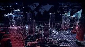 Virtual City Background Video HD