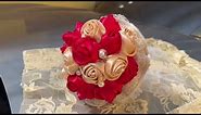 Bouquet Red Gold Roses Tutorial | Wedding bouquet