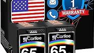 Cartlee 2 Pack Remanufactured 65XL 65 XL High Yield Ink Cartridges for HP DeskJet 2600 2622 2635 2652 2655 3700 3720 3722 3752 3755 Envy 5000 5052 5055 AMP 100 Printer Series Black Combo 2bk