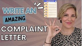 How to Write a COMPELLING COMPLAINT LETTER in English!