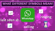 What do the different symbols mean on WhatsApp