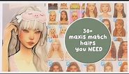 30+ BEST MAXIS MATCH HAIRS YOU NEED + cc links || the sims 4 hair haul