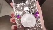 for iPhone 14 Pro Max Luxury Crystal Rhinestone Bling Glitter Diamond Case with Liquid Flowing Sand Kickstand Women Girls Kids Protective Cover for iPhone 14 Pro Max 6.7 inch,Purple