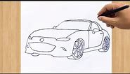 How to Draw a Mazda MX5 Miata Drawing Easy Step by Step