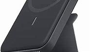 Anker Magnetic Battery (MagGo), 5,000 mAh Foldable Magnetic Wireless Portable Charger and USB-C for iPhone 15/15 Plus/15 Pro/15 Pro Max, iPhone 14/13 Series (Interstellar Gray)