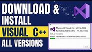 How to Download & Install Visual C++ redistributable in Windows