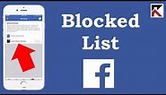 How To View All The People You Have Blocked Facebook App