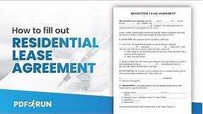How to Fill Out Residential Lease Agreement Online | PDFRun