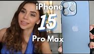 iPhone 15 Pro MAX Unboxing in BLUE Titanium 💙 - First Impression and Comparison to iPhone 14 Pro