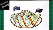 How to Draw Australian Fairy Bread Step by Step