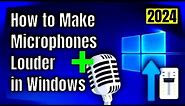 How to Make Your Microphone Louder in Windows - How to Boost Mic Volume - 2024 Tutorial 🎙