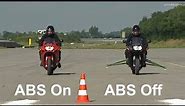 ABS On vs ABS Off on Bike - Brake Demonstration