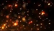 Bright Flying Golden Fire Sparks Background video | Footage | Screensaver
