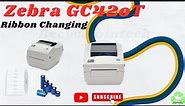How to change ribbon for Zebra gc420t barcode printer