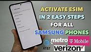 How to activate eSIM For all samsung phones