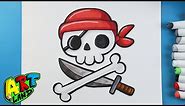 How to Draw a PIRATE SKULL