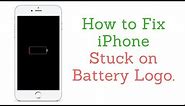 How to Fix iPhone Stuck at Battery Logo ! iPhone Won't charge or turn on.
