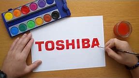 How to draw the Toshiba logo