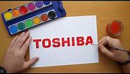 How to draw the Toshiba logo