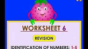 Kindergarten learning number worksheets - numbers 1 to 5