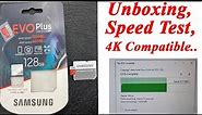 Samsung EVO Plus 128GB UHS Micro SD Card Unboxing,Review,Speed Test | 4K Compatible..