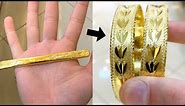 Making Solid Pure 24k Gold Bangles from a bar of Gold | Jewelry Making | How it’s made | 4K Video