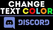 How to Type in Color on Discord - Change Text Color in Discord
