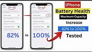 How to increase the maximum capacity of iPhone battery! Battery health increased from 82% to 100%.