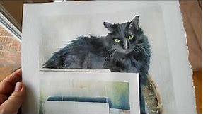 How to paint a Black Cat with Watercolor