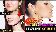 🔥Jawline Sculpt Exercise | Sharpen Your Face, Sharp Jawline, Reduce Double Chin, Lose Fat Face