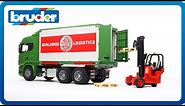 Bruder Toys SCANIA R-Series Cargo Truck with Forklift Attached #03580