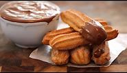 Perfectly Baked Homemade Churros and Rich Hot Chocolate Recipe