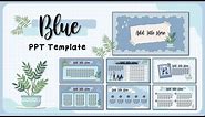 Aesthetic Blue PPT Template #18 | Animated Slide Easy Simple [FREE TEMPLATE]