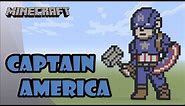 Minecraft: Pixel Art Tutorial and Showcase: Captain America (Avengers: Endgame)