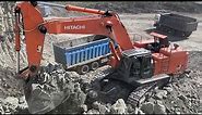 Hitachi Zaxis 670LC Excavator Loading Trucks - Operator Anogiatis