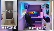 Transforming 1.4m Smallest Room into DREAM GAMING ROOM SETUP- DIY LOFT BED W/ GAMING AREA 2. LEDs