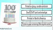 The Best Card Company - 100th Birthday Card with Envelope (8.5 x 11 Inch) - 100 Years Old, Big Stationery Birthday Greeting - Big Day Milestones 100 J7060LMBG