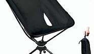 Portable Swivel Camping Chair - Lightweight Folding Outdoor Chairs Compact Backpacking Chair - 360 Degree Swivel & Support 300 Lbs