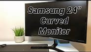 Samsung 24" Curved Monitor Unboxing & Setup (CF396)