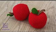 How to Crochet a Perfect Apple Step by Step - Play Food - Amgurumi