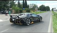 The $2.5 Million Lamborghini Centenario Driving on the Road!