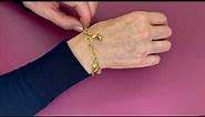 18 karat yellow gold bracelet with charms - Italy 1980s