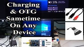 MICRO USB OTG HOST And Charging Same time (simultaneously) on Android/ Windows✔