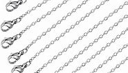 Wholesale 12 PCS Genuine Stainless Steel Cable Chain Necklace Chains Bulk for Jewelry Making(18 Inch(1.5MM))