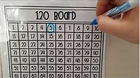Skip counting forward and backwards using 120 chart