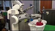 Autonomous robot does laundry